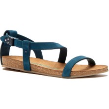 Comfortfüsse  /  Grady - Deri Sandalet ( Lacivert Nubuk Deri )