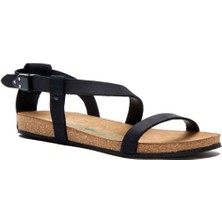 Comfortfüsse  /  Grady - Deri Sandalet ( Siyah Nubuk Deri )