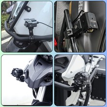 Dekohop Motosiklet Gidon Sis Farı Montaj Ayağı 2 Adet Ayarlanabilir Braket ALÜMINYUM 18-32MM