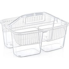 Tekno İstanbul Şeffaf Bölmeli Düzenleyici Sepet