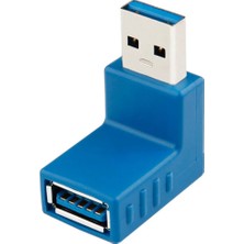 Derwell USB 3.0 Dirsek 90 Derece Bağlantı Aparatı Dönüştürücü Uzatma Yüksek Hızlı Yeni USB 3.0 Sürümü