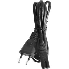 Derwell Teyp Işıldak Fişi C7 Power Güç Kablosu Enerji Kablosu 2 Pinli Power Cord 2-Prong Pin Ac Ab 1.5 Metre