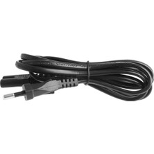 Derwell Teyp Işıldak Fişi C7 Power Güç Kablosu Enerji Kablosu 2 Pinli Power Cord 2-Prong Pin Ac Ab 1.5 Metre