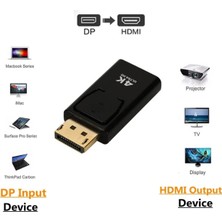 Derwell 4K Display Hdmı Çevirici Displayport To Hdmı Display In HDMI Out Dp Hdmı Display Erkek Hdmı Dişi