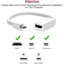 Derwell Yeni 2025 Mini Display Port To Hdmı Çevirici Dönüştürücü Adaptör Minidisplayport Hdmı