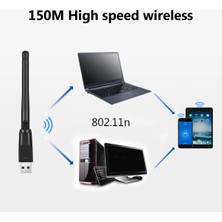 150 Mbps MT7601 Kablosuz Ağ Kartı Mini USB Wifi Adaptörü Lan Wi-Fi Alıcısı Dongle Anten 802.11 Chip