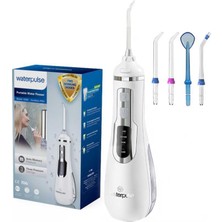 Waterpulse Water Flosser V500 Kablosuz Taşınabilir Ağız Duş Bakım Seti Beyaz