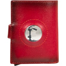 PLM Palertag Deri Cüzdan, Apple Airtag Uyumlu Kırmızı