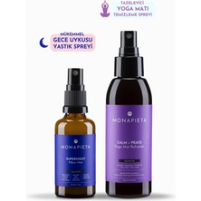 Monapieta Uyku ve Yoga Bakım Seti | Mükemmel Gece Uykusu Yastık Spreyi & Yoga Matı Temizleme Spreyi | 2'li Set