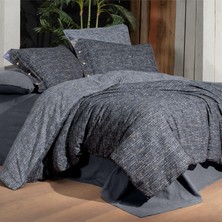 Glamis Tek Kişilik %100 Pamuk Flanel (Pazen) Nevresim Takımı Gri