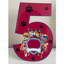 Okart Tasarım Paw Patrol “5” Masaüstü Ayaklı Pano
