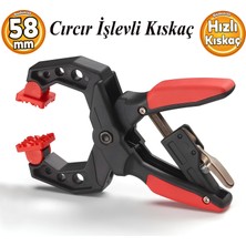 Badem10 Yaylı Kıskaç Mandal Hızlı Kıskaç Cırcır Işlevli El Tip İşkence Mengene Klips Hobi 58 mm