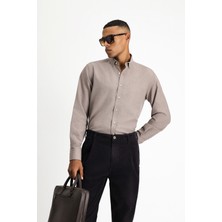 Uzun Kol Regular Fit Spor Pamuklu Kolay Ütülenebilir Gömlek