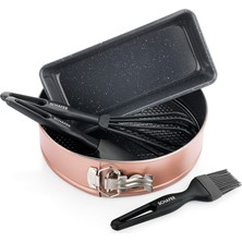 Schafer Ariana Kek Kalıbı+Pasta Seti 5 Parça-Rosegold