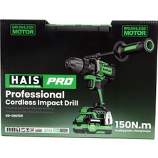 Haıspro Profesyonel Darbeli Matkap 21 V 4.0 Ah Çift Akülü RB-DB2109