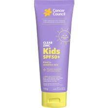 Cancer Council Spf50+ Clear Zinc Kids Sunscreen Çocuklar Için Güneş Kremi 110gr