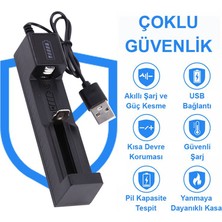 Greentech Pil Şarj Aleti (Tek Yuvalı) - Lityum Pil Şarj Cihazı / GT-BC01-2 Adet