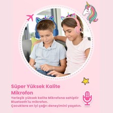 Polham Unicorn 94DB Güvenli Ses Limitli Yumuşak Kulak Pedli Bluetooth Kulaklık Çocuk Kulaklığı Uzun Şarjlı