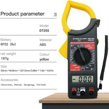 Derwell DT266 Pense Ampermetre DT266 Dijital Pens Metre 1000A 1000 V Voltmetre Ampermetre Elektrikçi Kelepçe Multimetre