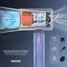 Rexon Super-Power 3-In-1 Saç Kurutma Makinesi 1600W-2000W, İyon Özellikli, Daha Sessiz