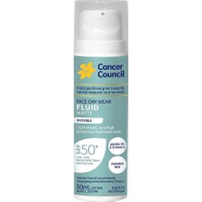 Cancer Council Spf50+ Face Day Wear Fluid Matte Invisible Mat Yüz Güneş Kremi 50ml