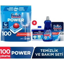 Finish Hepsi Bir Arada Bulaşık Makinesi Deterjanı Tableti  100 Yıkama + Temizlik ve Bakım Seti