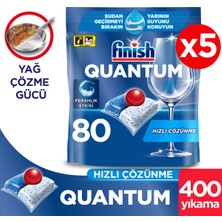 Finish Quantum 400 Kapsül Bulaşık Makinesi Deterjanı Tableti (5 x 80 Kapsül)