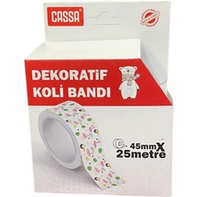 Cassa Dekoratif Koli Bandı  Ayıcık Desenli 45MM x 25 M ( 1 Adet )