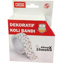 Cassa Dekoratif Koli Bandı  Baykuş  Desenli 45MM x 25 M ( 1 Adet )