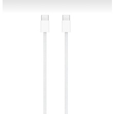 Iphone 15/ Pro-Pro Max Usb-C Örgülü Şarj Kablosu 60WATT 1m Beyaz MQKJ3ZM/A