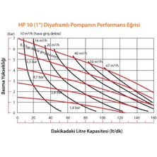 HP10 Plastik Gövdeli Diyafram Pompa