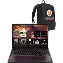 Lenovo Ideapad Gaming 3 Amd Ryzen 5 5500H 12GB 256GB SSD RTX2050/4GB 15.6" Fhd 144Hz W11H Taşınabilir Bilgisayar & Per4 Çanta 82K202BRTXP356