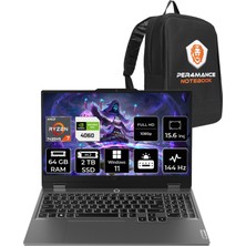 Lenovo Loq Amd Ryzen 7 7435HS 64GB 2tb SSD RTX4060/8GB 105W 15.6" Fhd 144Hz W11H Taşınabilir Bilgisayar & Per4 Çanta 83DV00G7TRP374