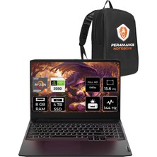 Lenovo Ideapad Gaming 3 Amd Ryzen 5 5500H 8gb 4tb SSD RTX2050/4GB 15.6" Fhd 144Hz Fdos Taşınabilir Bilgisayar & Per4 Çanta 82K202BRTXP305