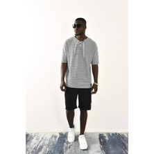 David&Gerenzo Bağcıklı Yaka Detaylı Oversize Tshirt