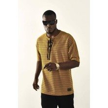 David&Gerenzo Bağcıklı Yaka Detaylı Oversize Tshirt
