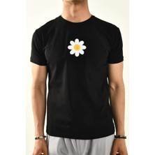 David&Gerenzo Papatya Nakış Detaylı Bisiklet Yaka T Shirt