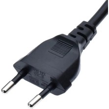 Derwell 80 cm L Uç 90 Derece Power Güç Elektrik Kablosu C7 Ps4/ps3 Teyp Laptop Adaptör Işıldak 2 Pinli Siyah