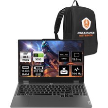 Lenovo Loq Intel Core I5 12450HX 16GB 512GB SSD RTX3050/6GB 95W 15.6" Fhd 144Hz Fdos Taşınabilir Bilgisayar & Per4 Çanta 83GS0099TRP307