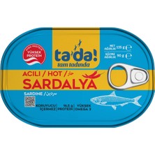 Tada Acılı Sardalya Konserve 2 x 125 gr (Hazır Yemek.ton Balığı.şarküteri Deniz Ürünleri.hazır Konserve.)