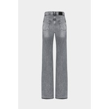 High Waist Wed Leg Kar Yıkama Geniş Paça Dikişsiz Jean