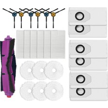 Aetherial V12 Robot Süpürge Yıkanabilir Ana Yan Fırça Paspas Bezi Hepa Filtre Toz Torbası Yedek Parçaları Için 25 Adet (Yurt Dışından)