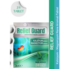 Wellvalens Relief Guard Antacid – Kalsiyum Karbonat ve Magnezyum Karbonatlı Nane Ferahlığı - 24 Çiğnenebilir Tablet M