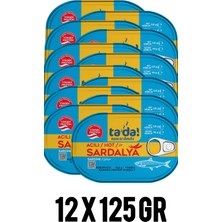 Tada Acılı Sardalya Konserve 12 x 125GR( Hazır Yemek.ton Balığı.şarküteri.deniz Ürünleri.hazır Konserve.)