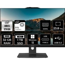 Msı Modern AM242P Intel Core I5 1235U 32GB 1tb SSD 23.8" Fhd W11H All In One Bilgisayar & Per4 USB Bellek 12M1282EUP378