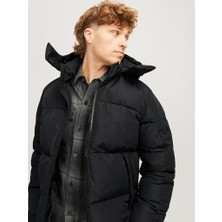 Jack & Jones Erkek Rüzgara Dayanikli Kapüsonlu Puffer Mont - Aero