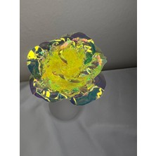 Love Candle Dekor 1 Adet Solmayan Gül, Yapay Gül, Sonsuzluk Gülü, Sarı Gül, Sevgililer Günü Hediyesi