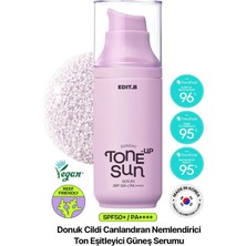 Makyaj Bazı Olarak Da Kullanılabilen Nemlendirici Aydınlatıcı Etkili Edıt.b Tone-Up Sun Serum SPF50