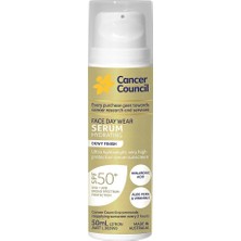 Cancer Council SPF50+ Face Day Wear Serum Hydrating  Dewy Finish Yüz Güneş Kremi 50ML