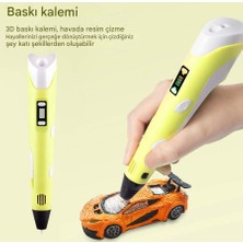 Yetişkinler ve Çocuklar Için 3D Baskı Kalem Seti Ile LCD Ekran Güç Adaptörü Renkli Pla